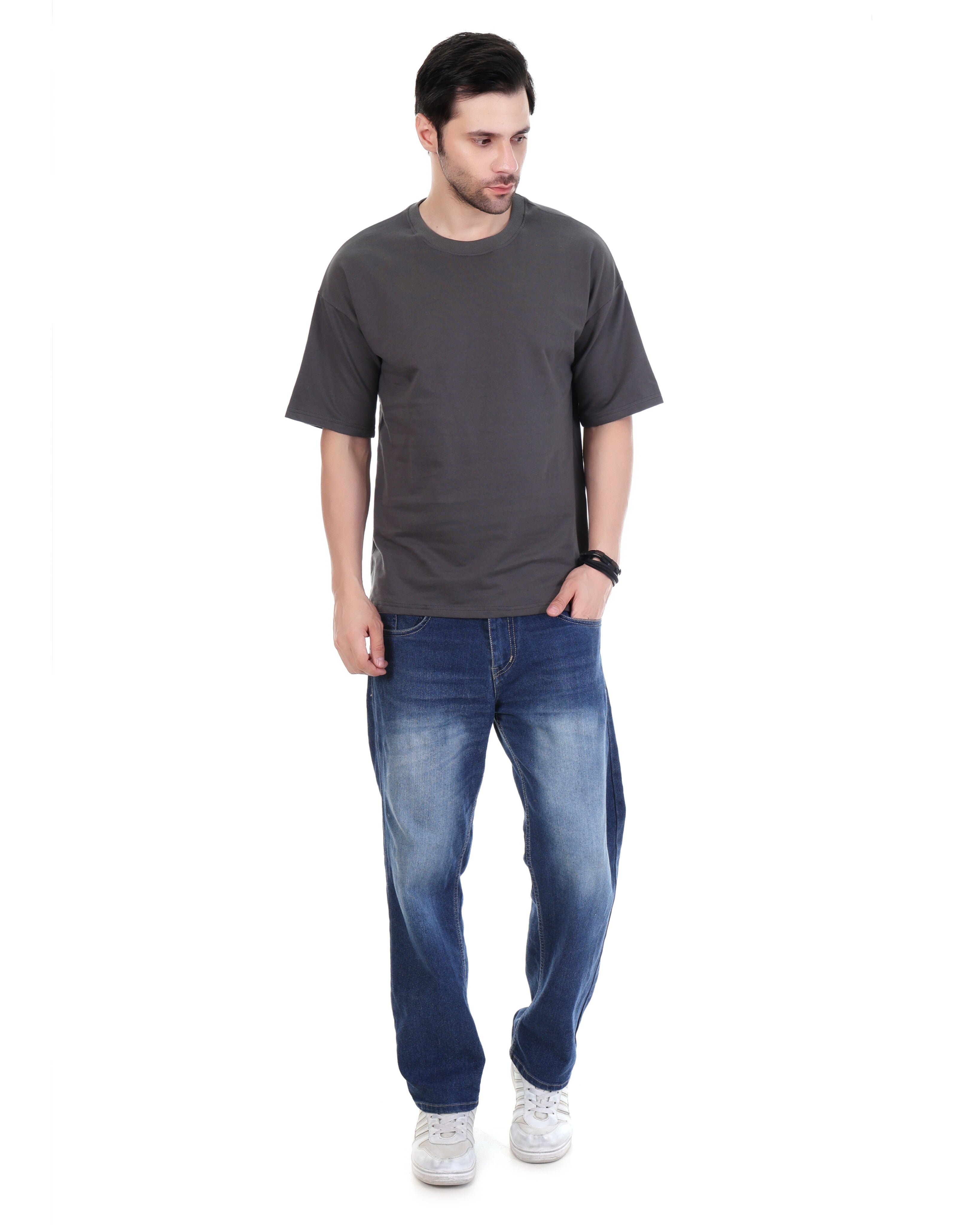 Men's Charcoal Grey "Snike Fashion" Graphic Premium T-Shirt